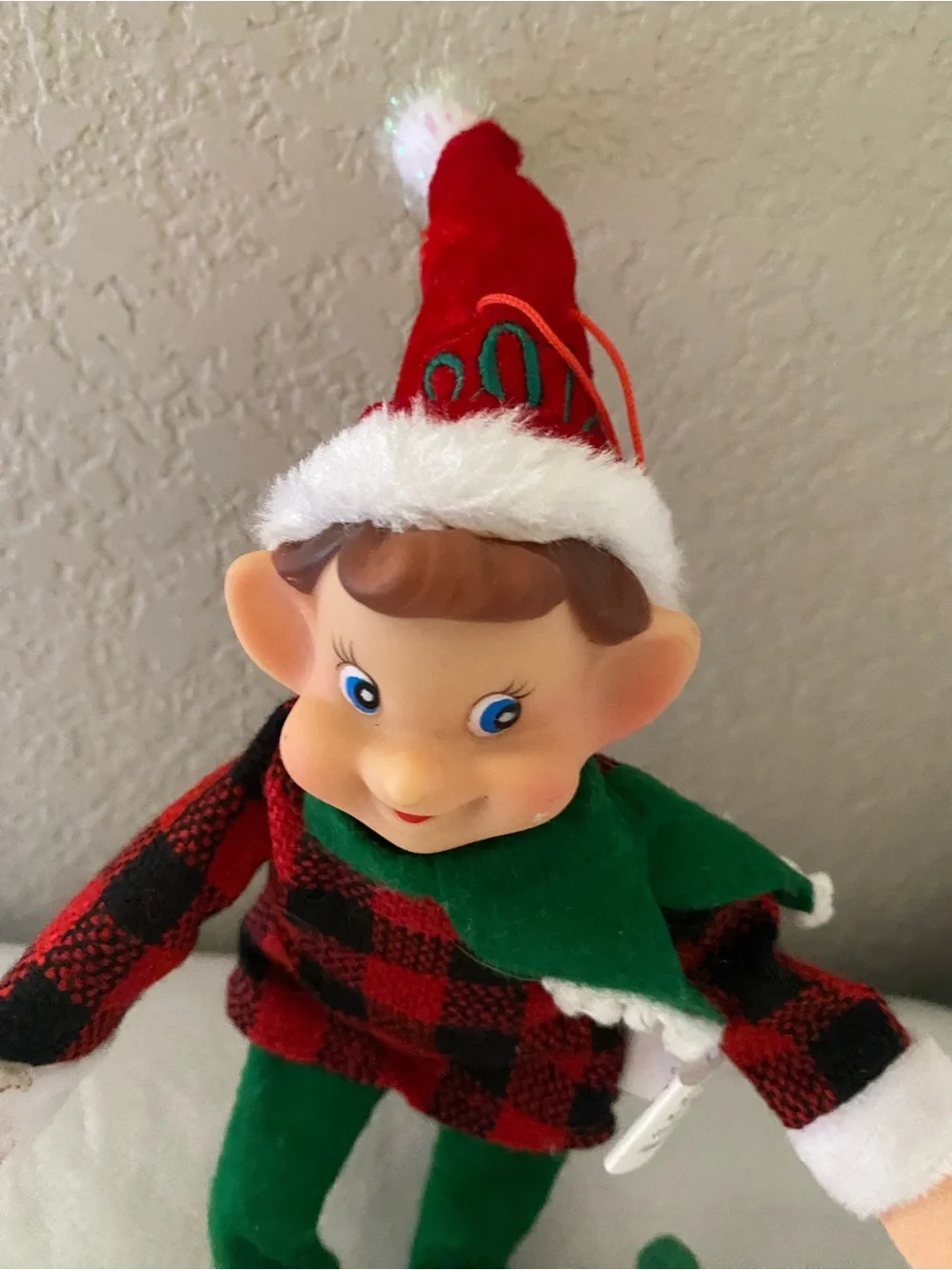 Elf on The Shelf Doll Ornament Rubber Face Bendable Arms Legs 2018 Hat 7